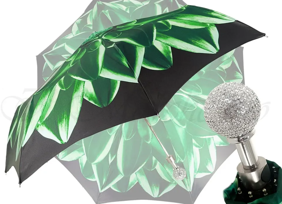 Best Il Marchesato Ombrello pieghevole da donna - antivento - cristalli Swarovski