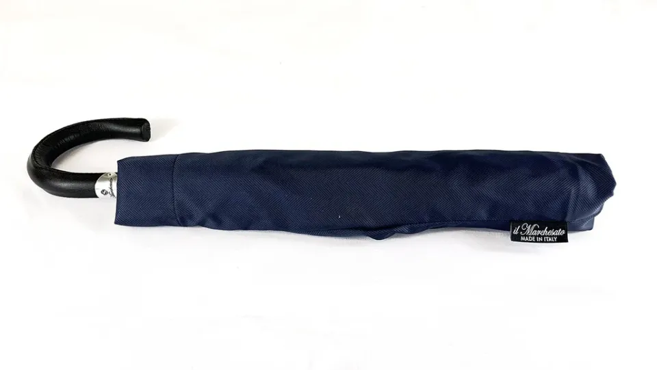 New Il Marchesato Ombrello pieghevole da uomo Blu scuro