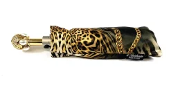Clearance Il Marchesato Ombrello Pieghevole Leopardato Con Catene
