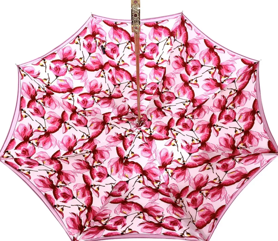 Online Il Marchesato Ombrello Sfumato Fucsia - Esclusivo disegno fiorato