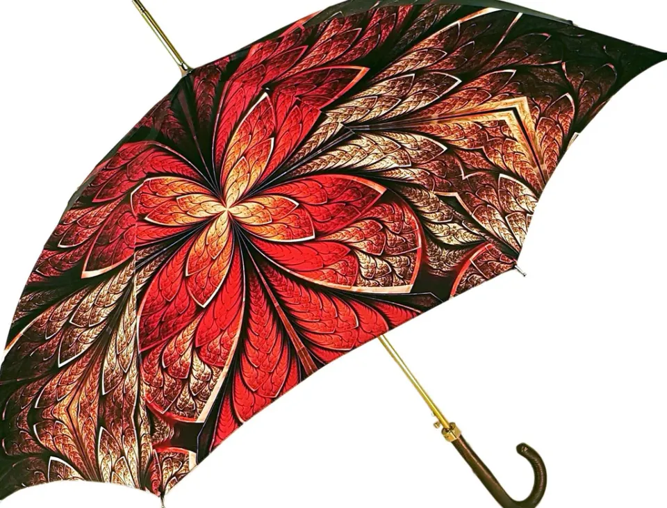 New Il Marchesato Ombrello speciale con fantasia rossa astratta
