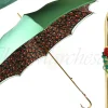 Online Il Marchesato Ombrello verde con fantasia rose