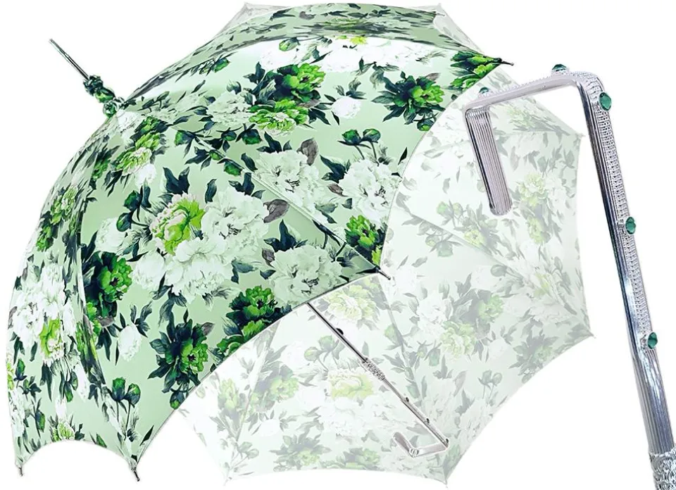 Clearance Il Marchesato Parasole verde floreale