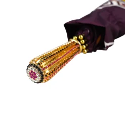 Best Il Marchesato Plum Majesty: Exclusive Umbrella in Plum Color with Ornamental Design