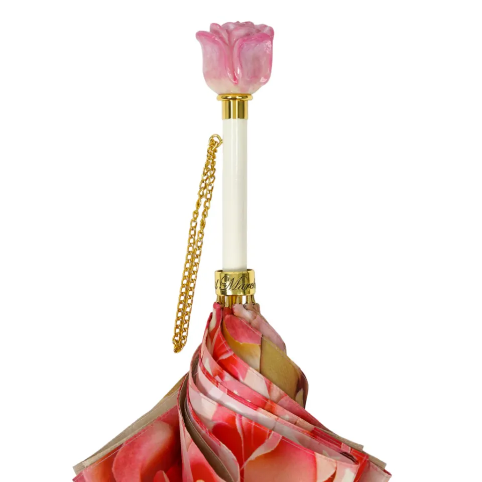 Fashion Il Marchesato Premium Craft Umbrella with Beautiful Hand-Painted Rose Detail