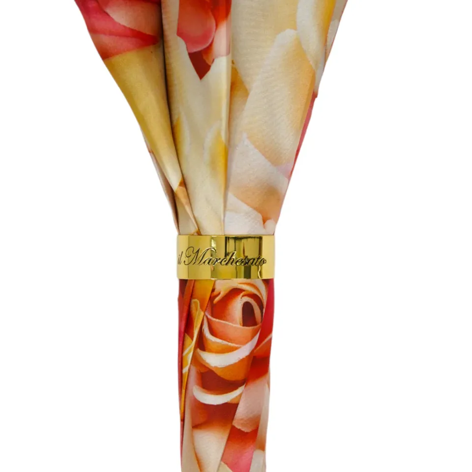 Fashion Il Marchesato Premium Craft Umbrella with Beautiful Hand-Painted Rose Detail