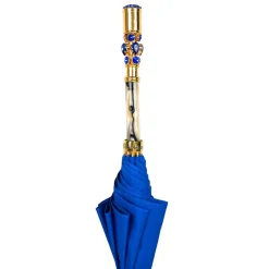 Discount Il Marchesato Sapphire Splendor: Handcrafted Electric Blue Umbrella with Crystal Han