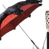 New Il Marchesato Special Edition Umbrella Featuring Black Ruffles and Silver-Plated Acc