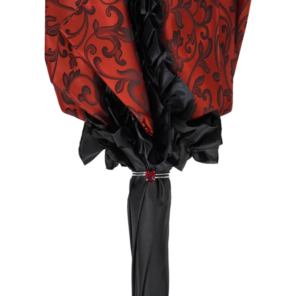 New Il Marchesato Special Edition Umbrella Featuring Black Ruffles and Silver-Plated Acc