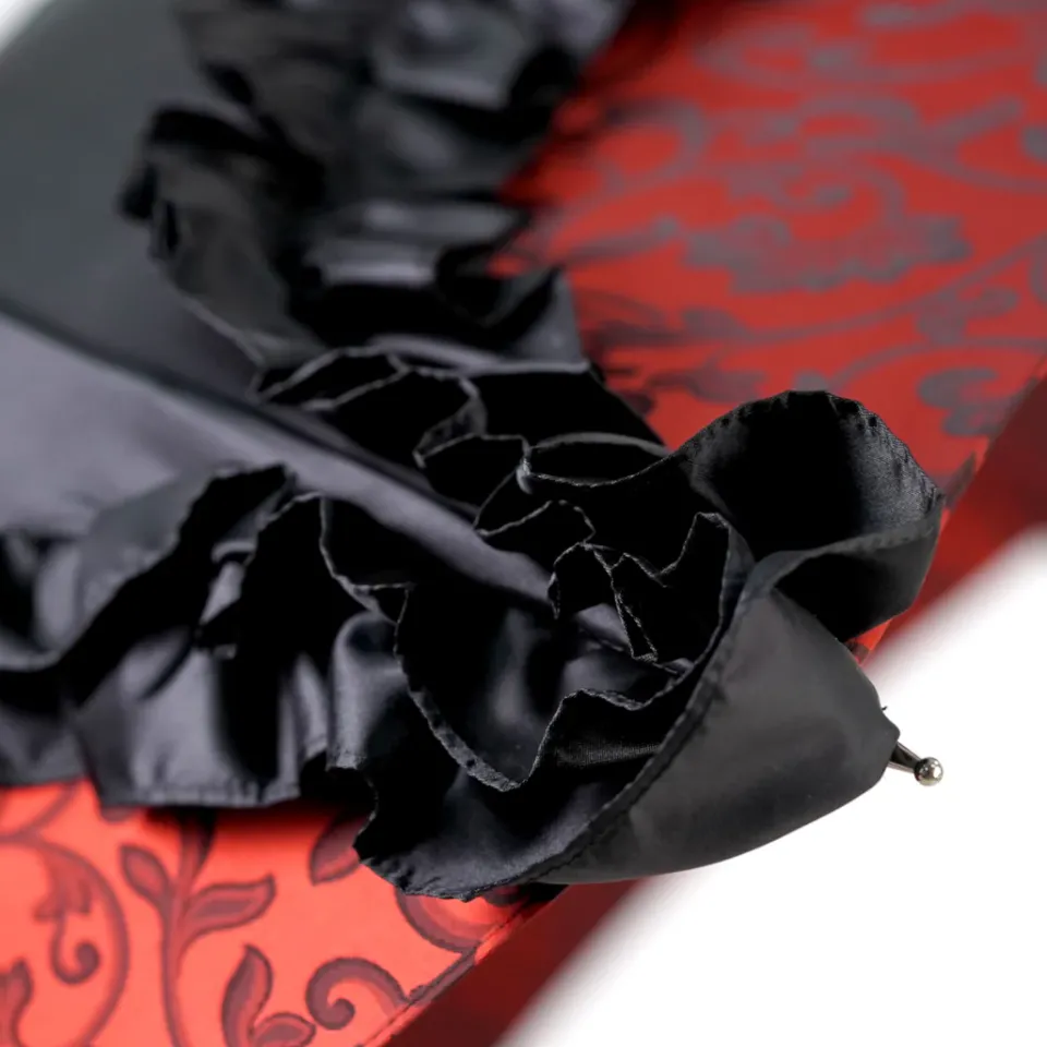 New Il Marchesato Special Edition Umbrella Featuring Black Ruffles and Silver-Plated Acc