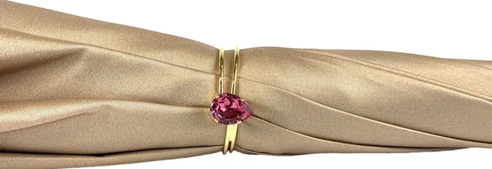 Online Il Marchesato Splendido ombrello color crema con doppio tessuto