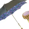 Sale Il Marchesato Splendido ombrello grigio con viola chiaro all'interno