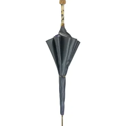 Sale Il Marchesato Splendido ombrello grigio con viola chiaro all'interno