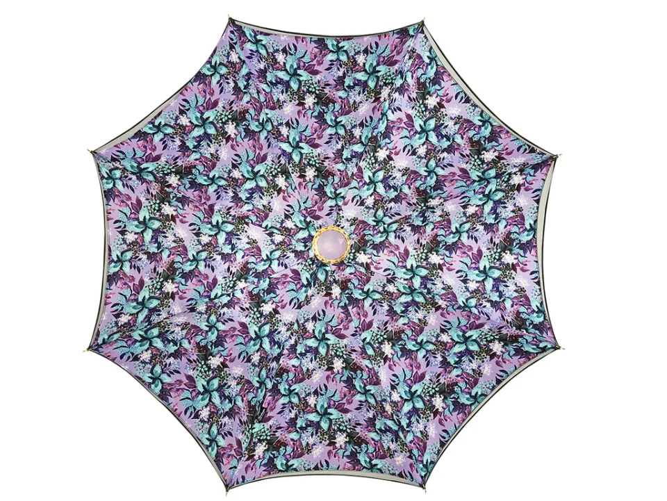 Sale Il Marchesato Splendido ombrello grigio con viola chiaro all'interno
