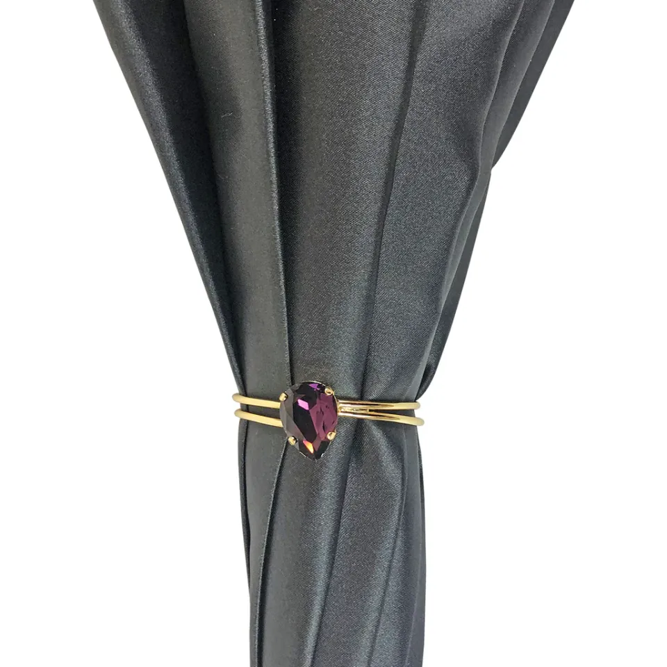 Sale Il Marchesato Splendido ombrello grigio con viola chiaro all'interno