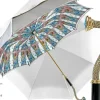 Online Il Marchesato Splendido ombrello grigio con design di anemoni "35fili"