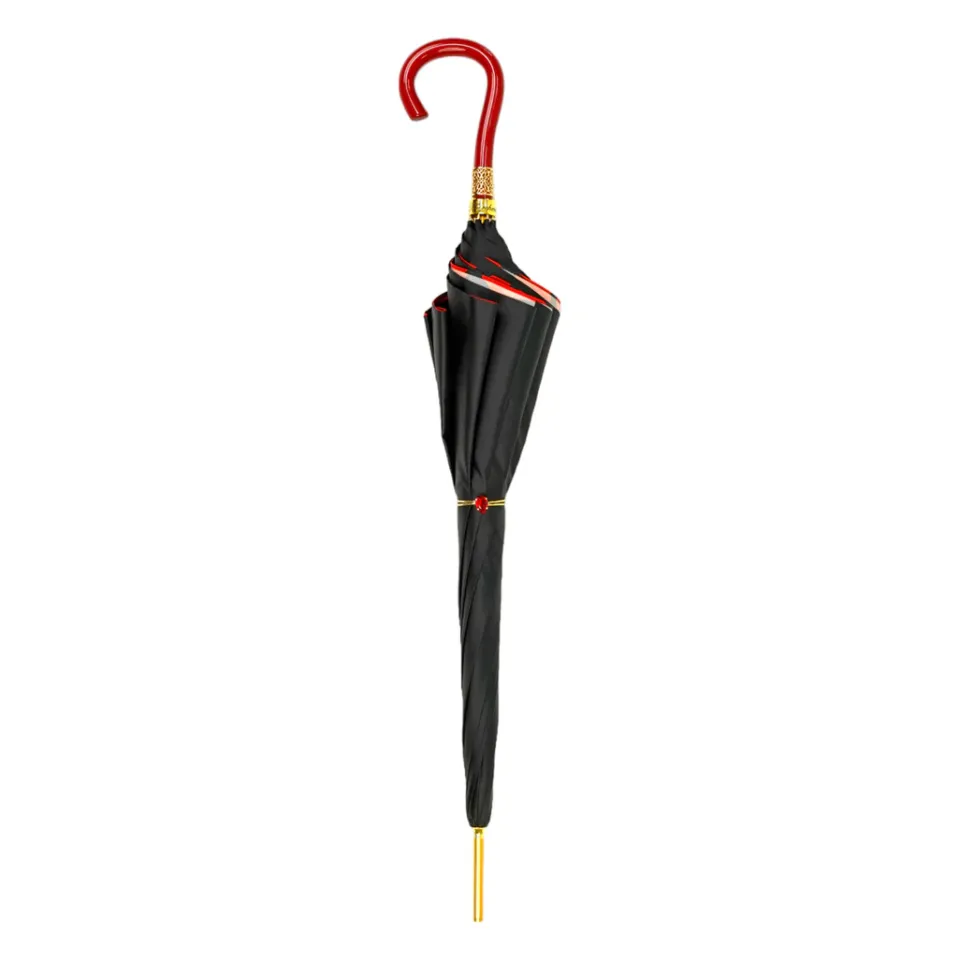 Fashion Il Marchesato Stylish Black and Red Umbrella
