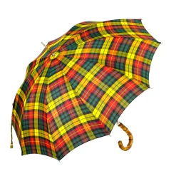 Hot Il Marchesato Stylish Tartan Bamboo Umbrella