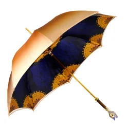Online Il Marchesato Umbrella with Hand-Painted Golden Wolf