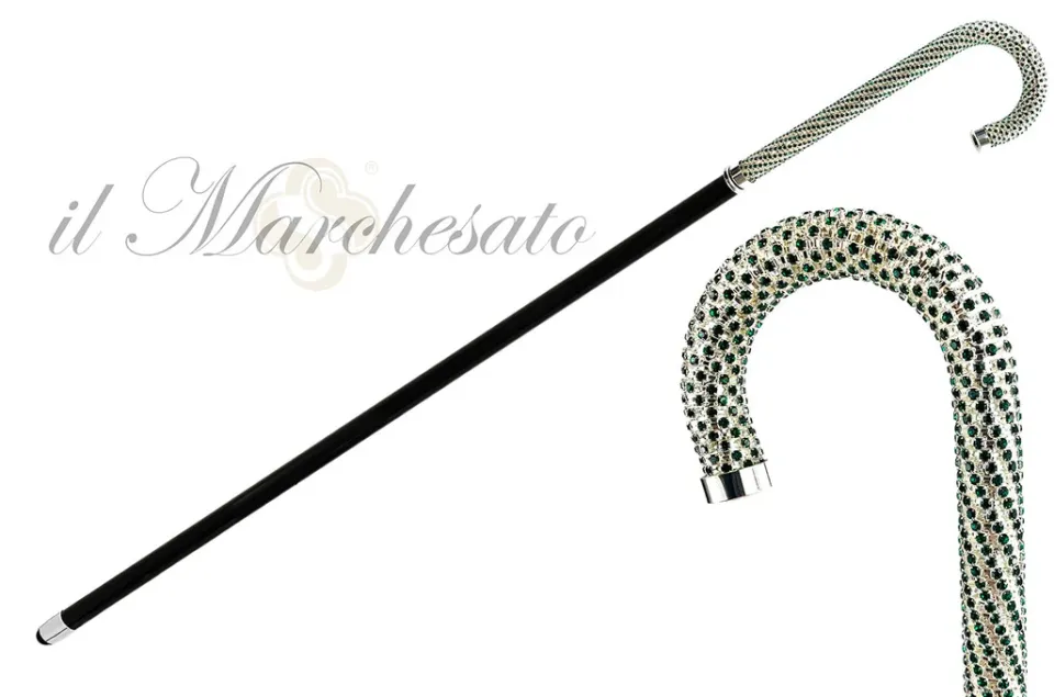 Sale Il Marchesato Una bastone da passeggio lussuoso con centinaia di cristalli di Smeral