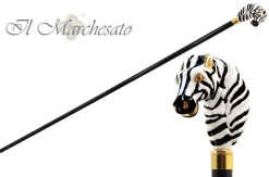 Best Il Marchesato Zebra smaltata - bastone da passeggio italiano